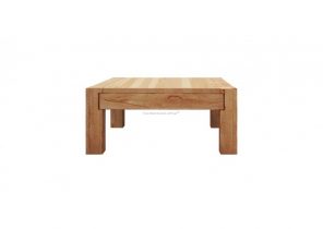 Table basse en bois avec double plateau et 1 niche longueur 110 cm javanie