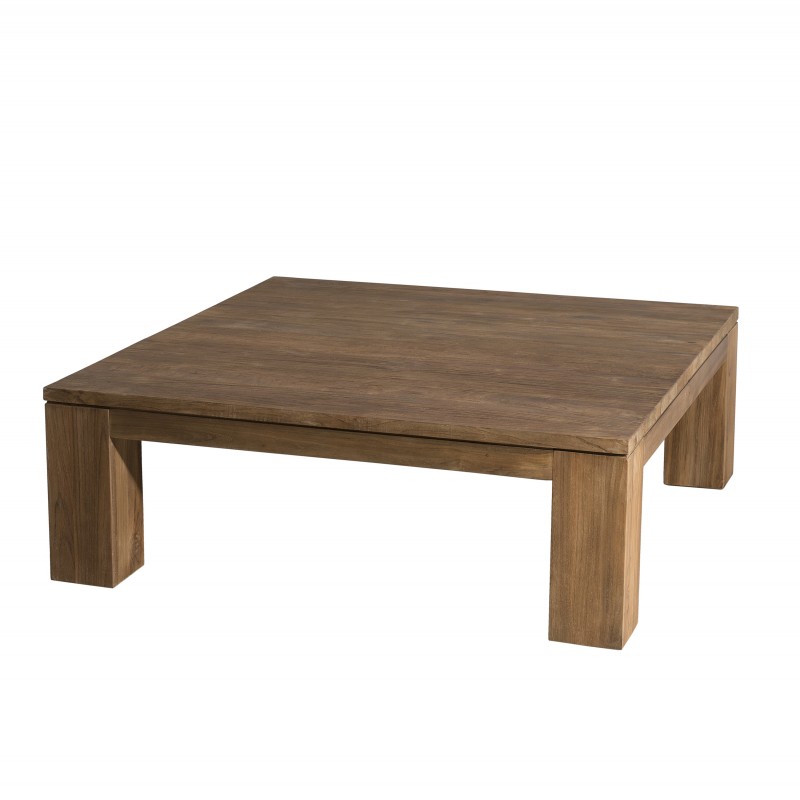 Table basse carrée bois brut