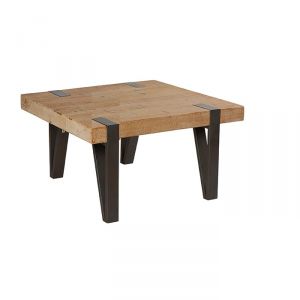 Table basse carrée bois metal