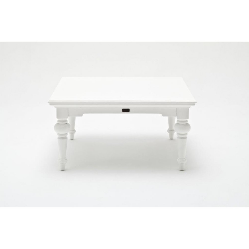 Table basse carrée bois blanc