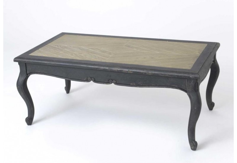Table basse noire bois