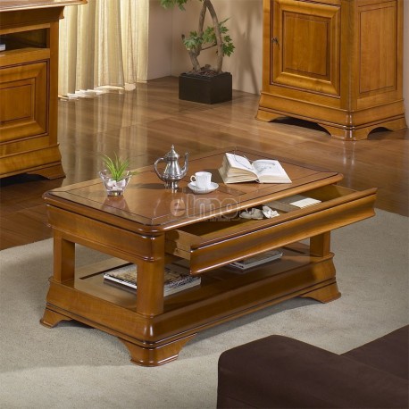 Table basse relevable style louis philippe