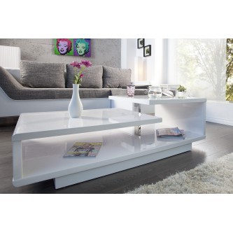 Table basse relevable alice blanc
