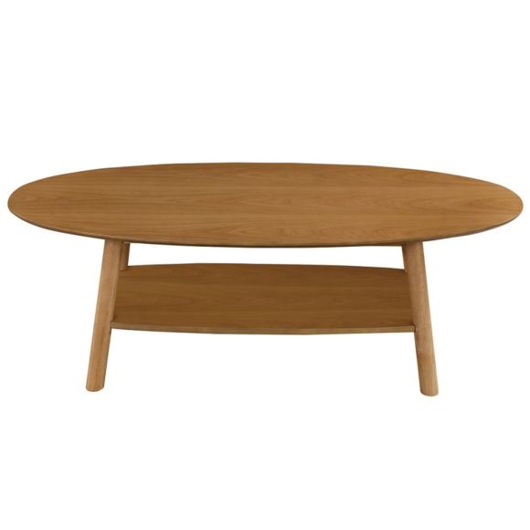 Table basse en bois ovale