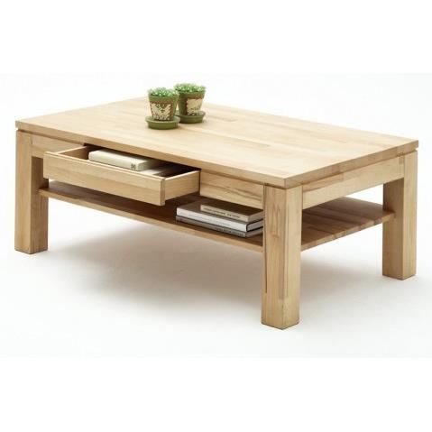 Table basse en bois avec grand tiroir