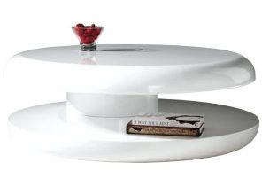 Table basse ronde laquée design - kelly