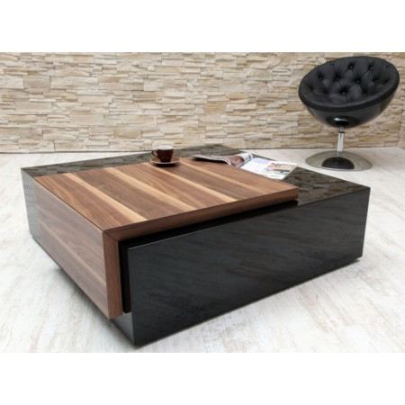 Table basse design bois noir