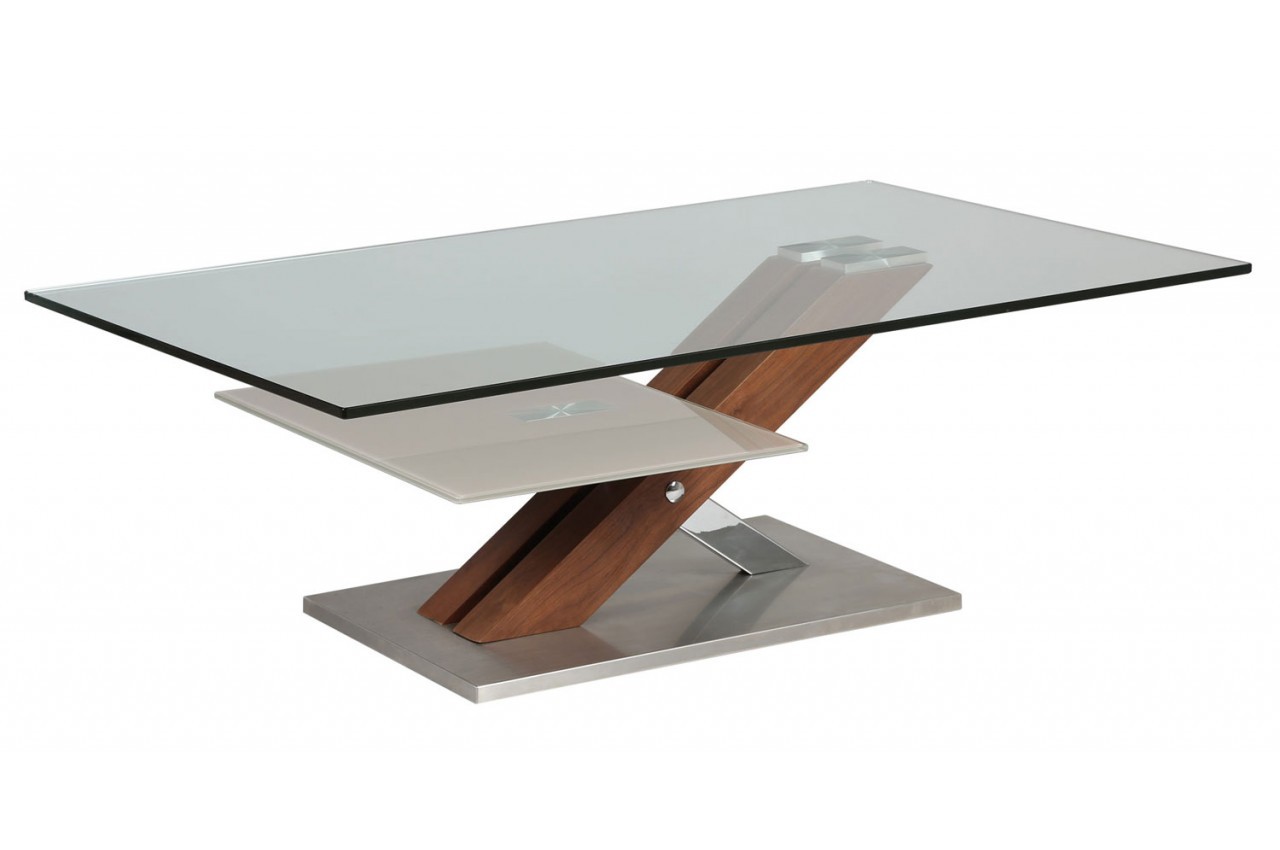 Table basse design modulable bois