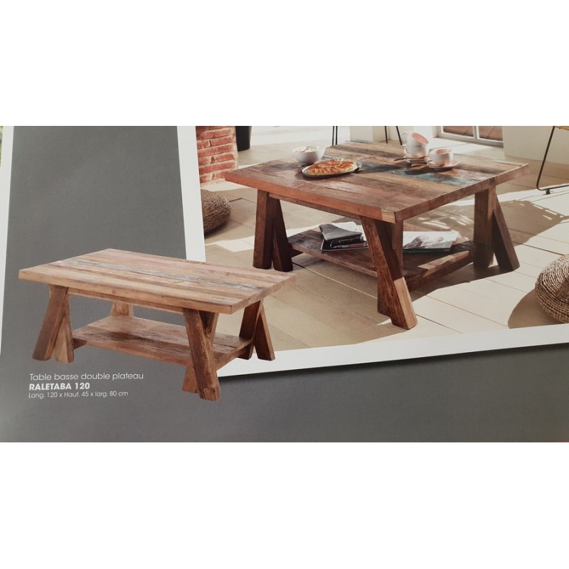 Table basse bois 120x80