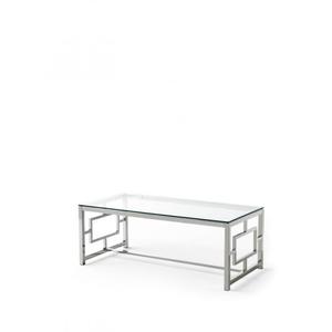 Table basse en verre rectangulaire
