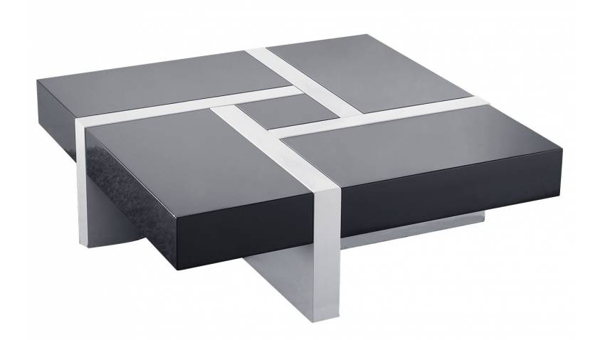 Table basse design gris blanc