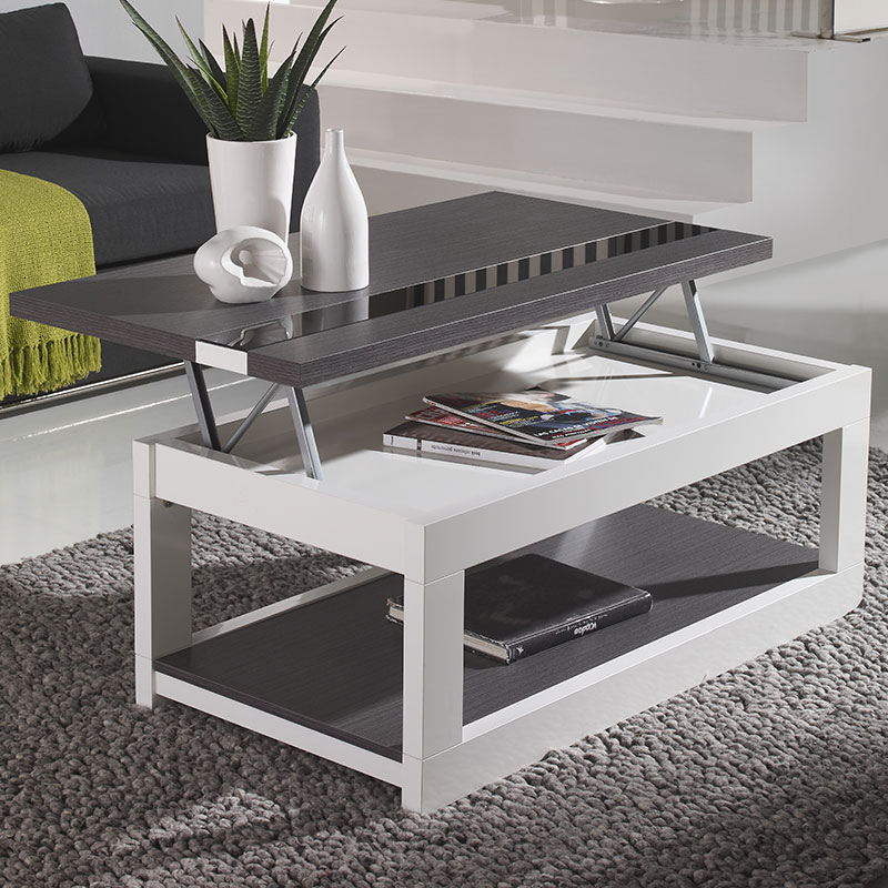 Table basse modulable relevable