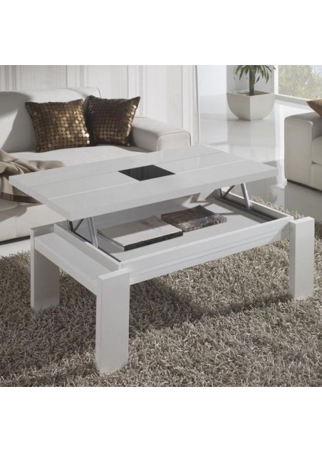 Table basse relevable laque