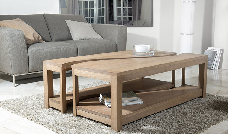 Table basse modulable en bois