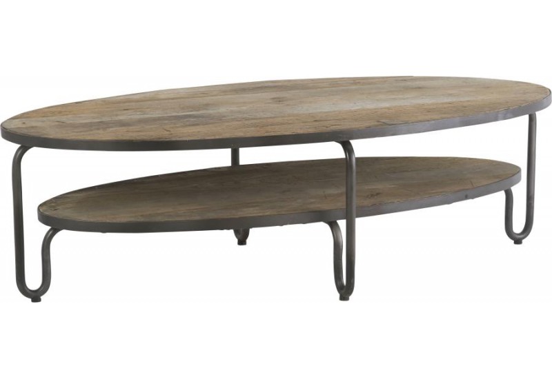 Table basse oval bois