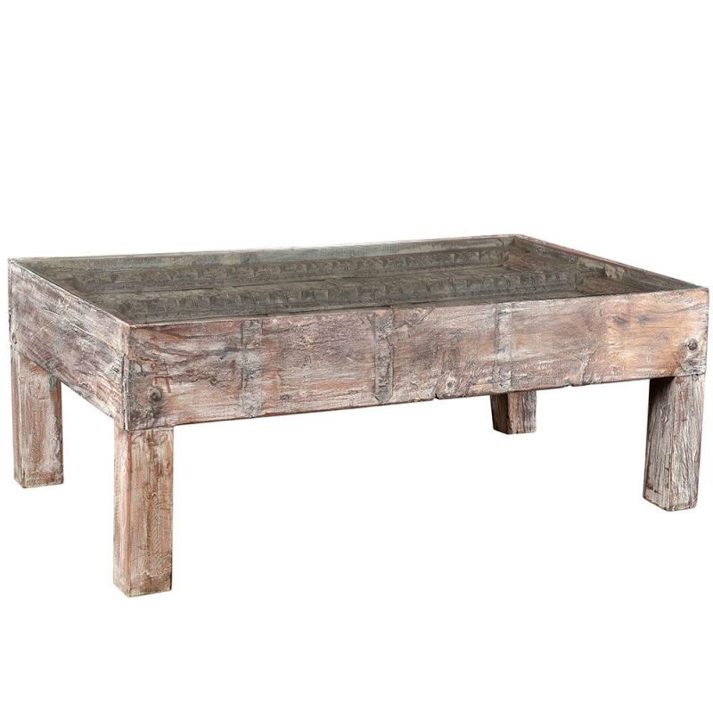Blanchir une table basse en bois