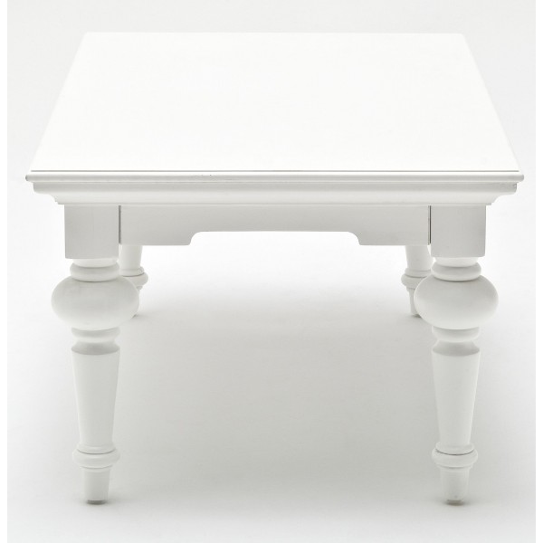 Table basse en bois massif blanc