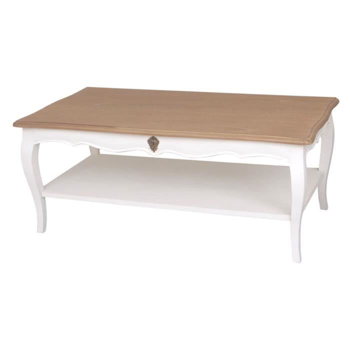 Table basse blanc en bois