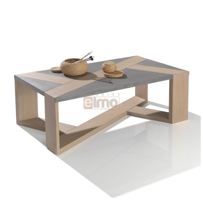 Table basse rectangle bois massif