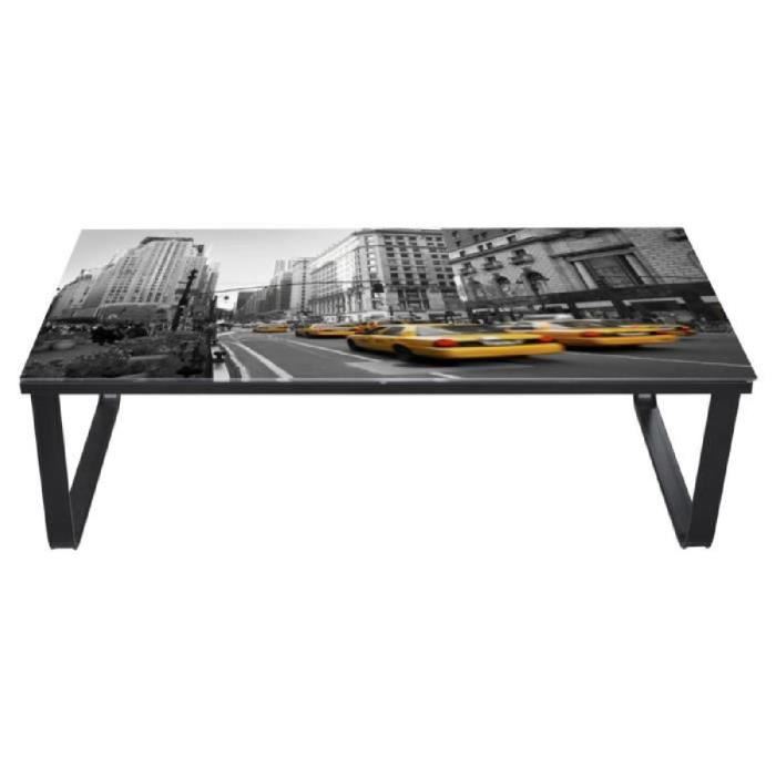 Table basse relevable verre new york