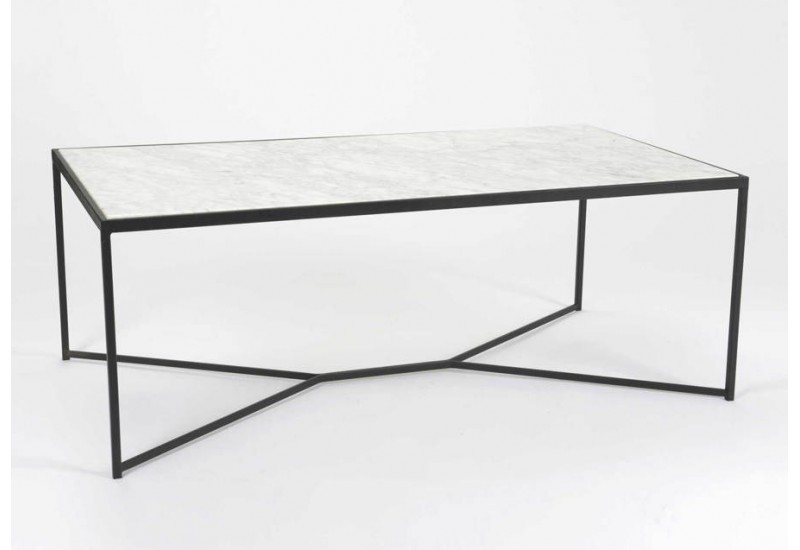Table basse plateau marbre