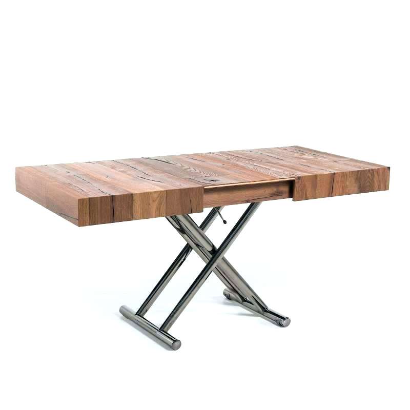 Table basse relevable bois naturel