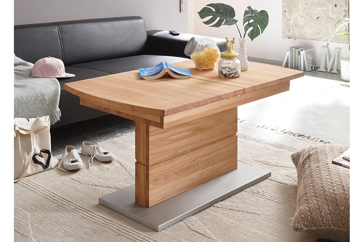 Table basse relevable multifonction woods