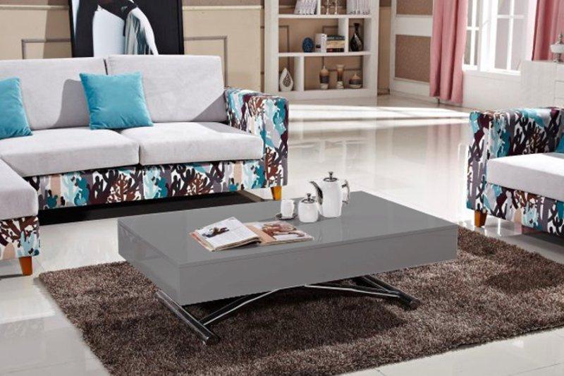 Table basse relevable cube