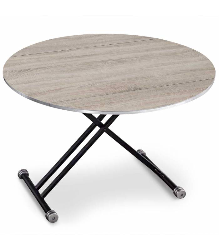 Table basse relevable extensible ronde