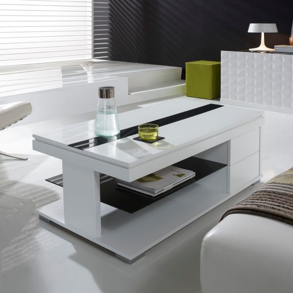 Table basse relevable rectangulaire