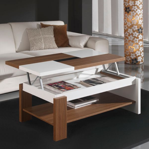 Systeme table basse plateau relevable