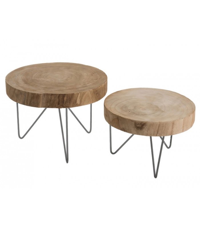 Table ronde bois basse