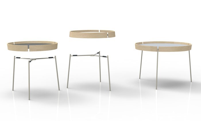 Table basse ronde design scandinave