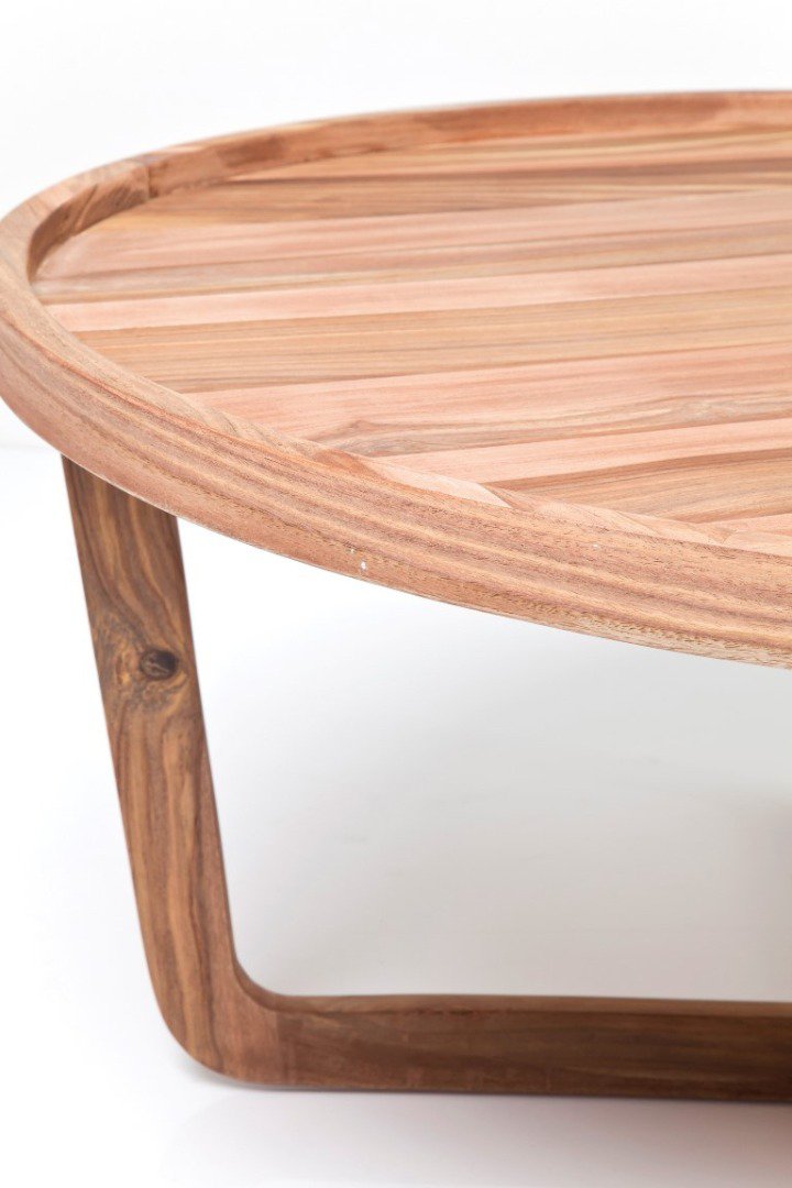 Grande table basse ronde bois