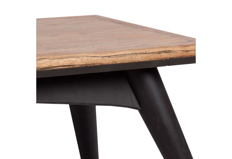 Table basse bois naturel et noir