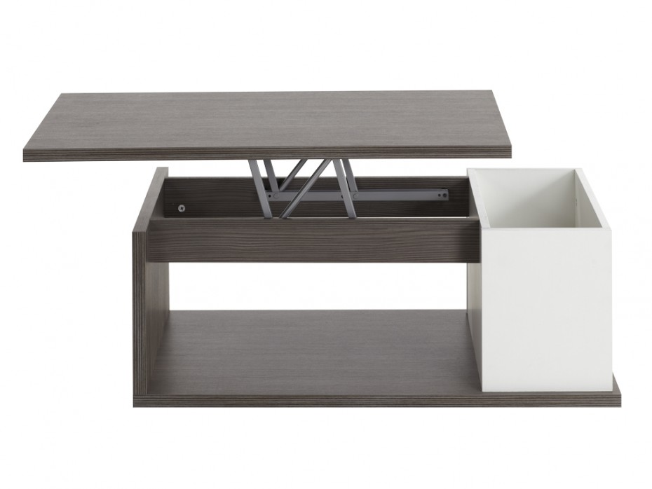 Table basse relevable taupe