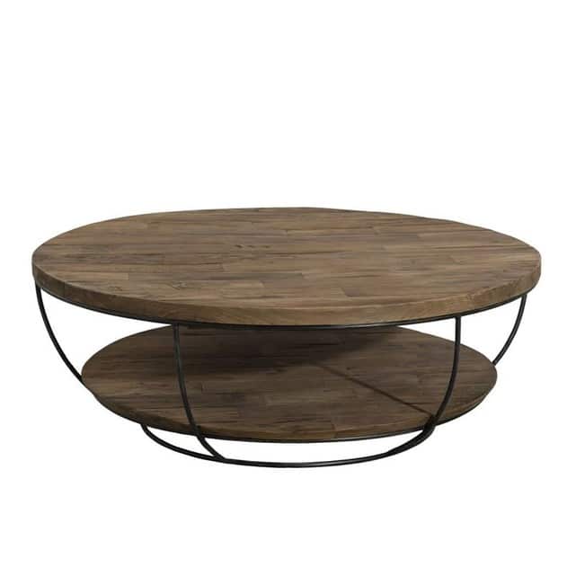 Table basse en bois style industriel