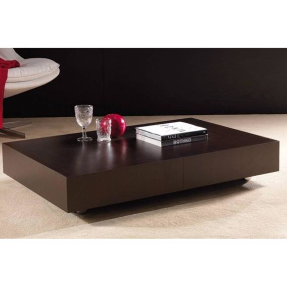 Table basse relevable reality verre taupe