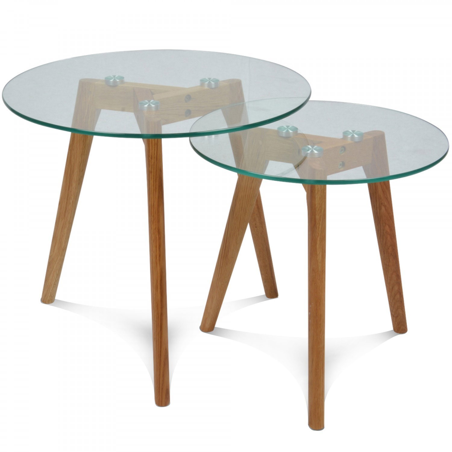 Petite table basse bois et verre