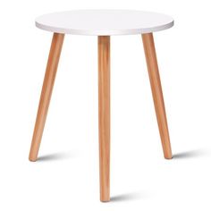 Table basse ronde en bois avec rangement