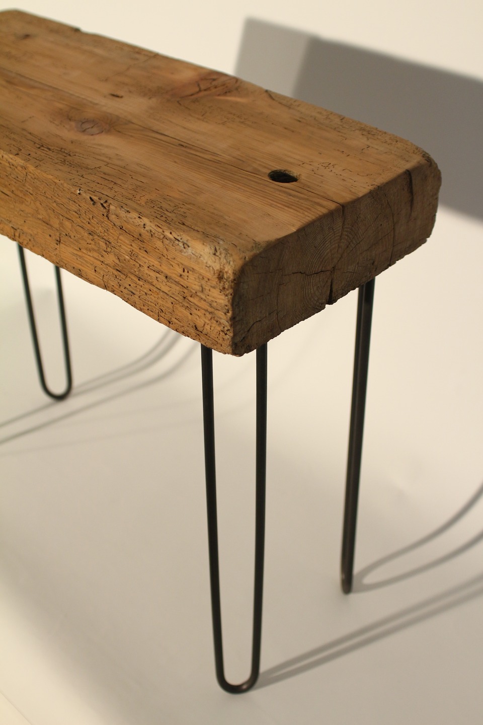 Pied carré en bois pour table basse
