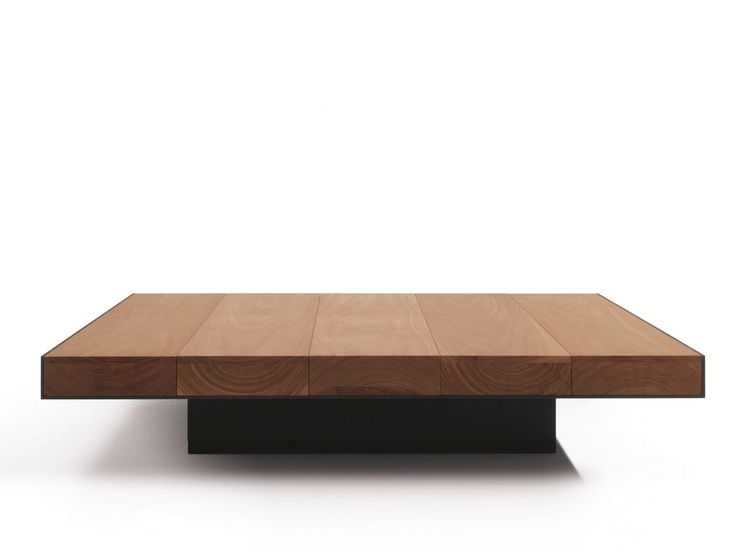 Grande table basse rectangulaire bois