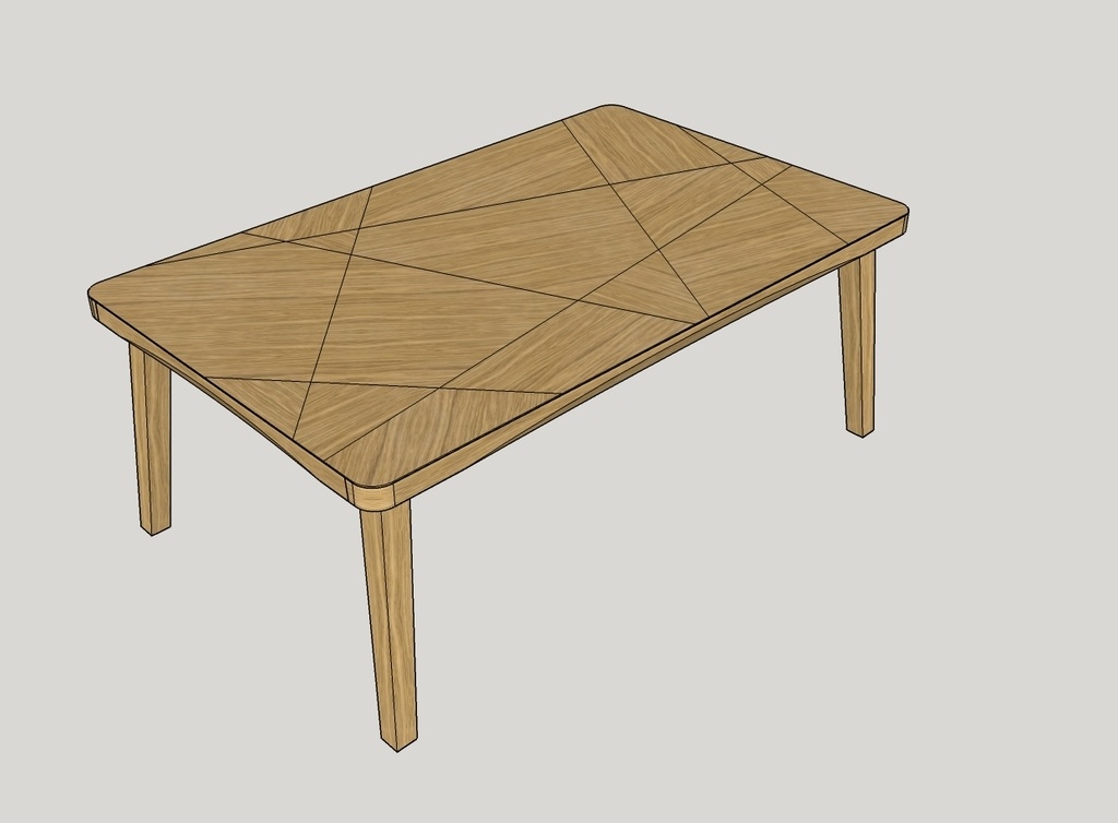 Table basse en bois plan