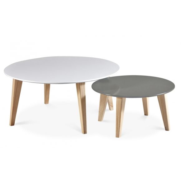Table basse scandinave ronde pas chere