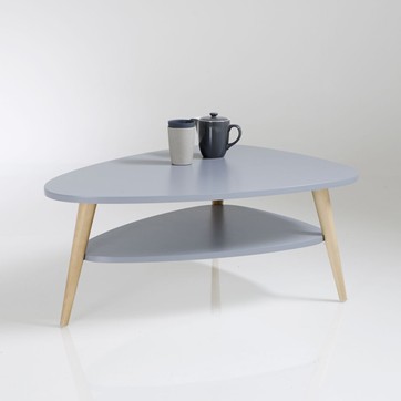 Table basse gris bois scandinave