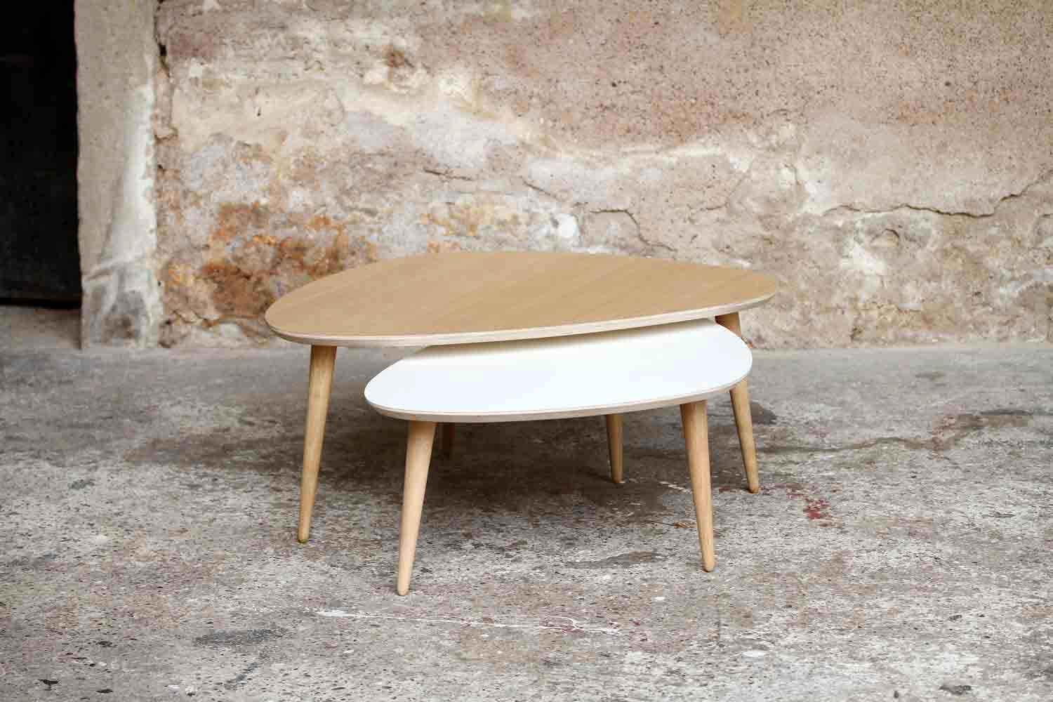 Table basse scandinave duo