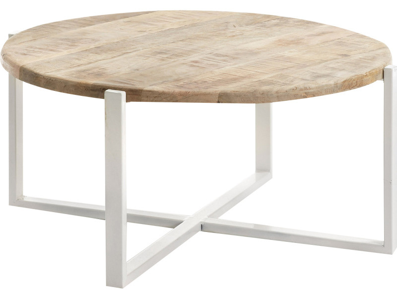 Table basse en bois avec fer