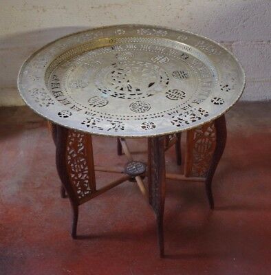 Table basse ronde bois ancienne