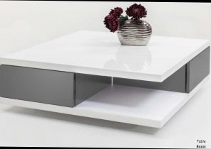 Table basse bois grise et blanche