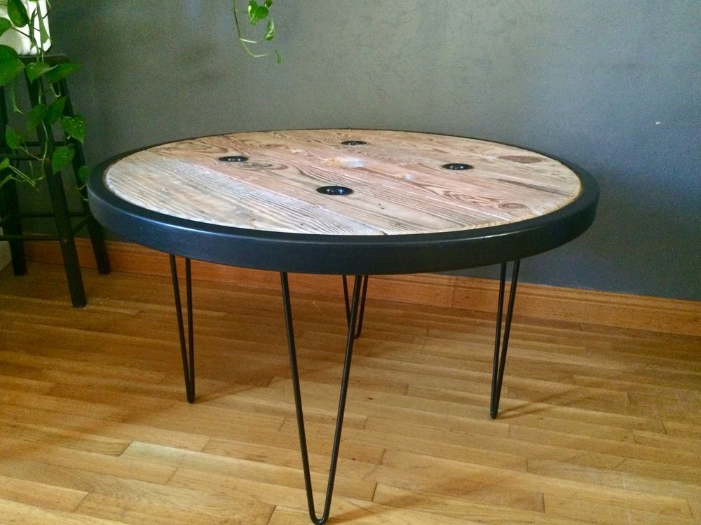 Table basse bois rénovée
